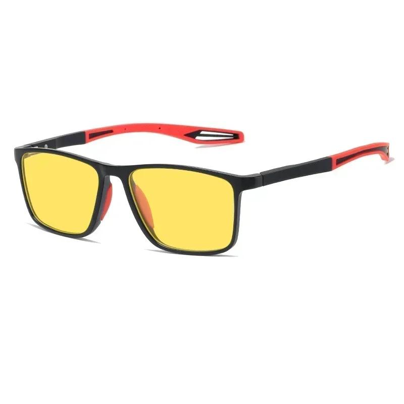 

Women Men Night Vision Sunglasses Unisex Outdoor Use Square Car Driving Use Glasses Shades Vintage Retro TR90 UV400 Sun Eyeglasses for Male as picture