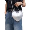 Spring/Summer 2025 Women's Peach Heart Cowhide Crossbody Bag
