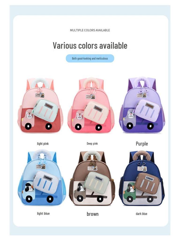 Rucksack für Kinder im koreanischen Cartoon-Stil, leicht, für Jungen und Mädchen - Modisch und rückenschonend für den Kindergarten