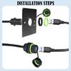 Speed USB Coupler USB3.0 Panel Mount Nylon Shell IP68 Waterproof Rating for Industrial Machinery USB Extension Cord