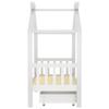 VidaXL Cadre de lit enfant avec tiroir blanc pin massif 70x140 cm, cadre de lit en bois pour enfant, lit, lit pour enfant 322148