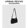 URBAN REVIVO 2026 Autumn Lock-Buckle Multi-Pocket Shoulder Bag