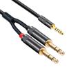 Waveman Balanced To Conversion To TRS To To TRS Conversion 6N 24k Gold with 1 Meter 4.4mm Cable, 4.4mm 6.3mm Cable, 1M, 6.3mm 4.4mm Conversion, 4.4mm