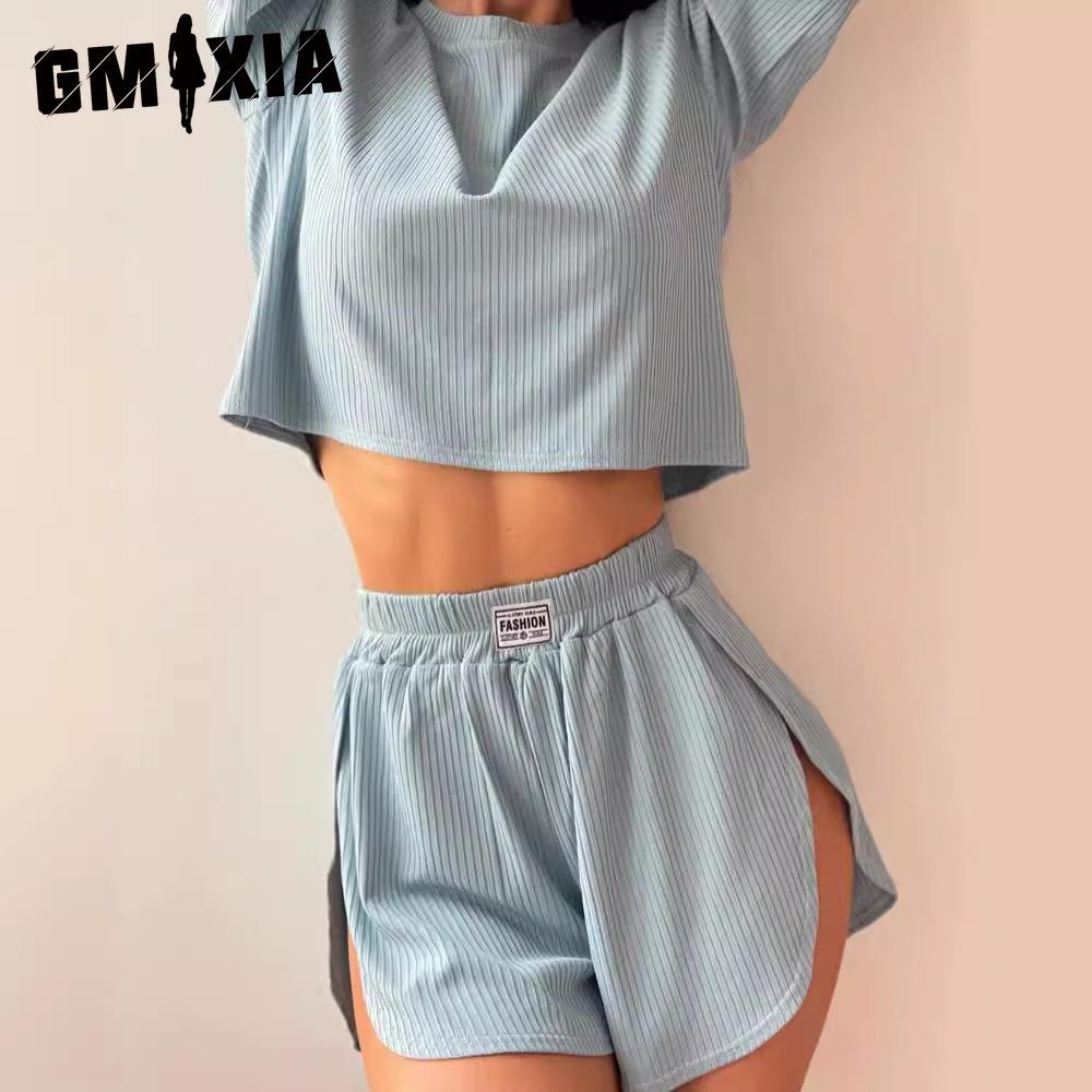 GMXIA Casual Women's Pajamas Comfortable Sexy Shorts Loungewear Set Can Be Worn Outdoors