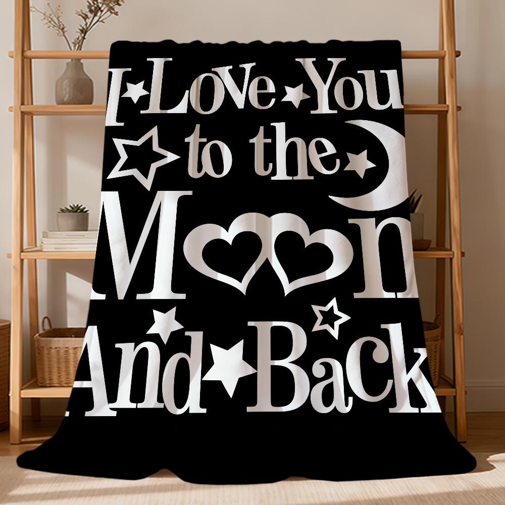 Art I Love You To the Moon and Back Flannel Soft Warm Plush Blanket Sofa Living Room Pet Hogar Bedroom Gift Home Car Portable