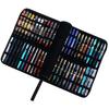 Large Capacity Fountain Pen 48 Black PU Leather Case, Pens,