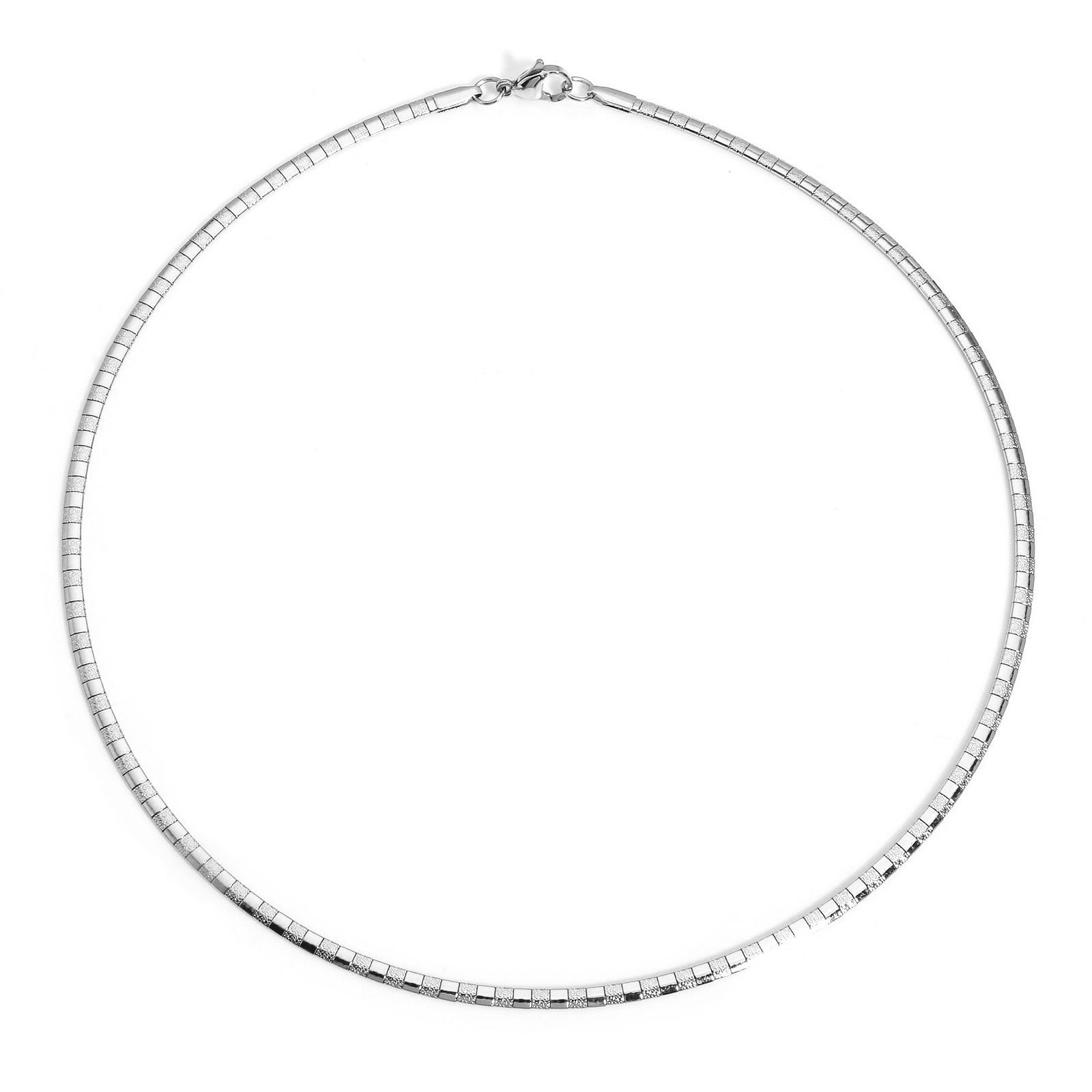 

1 Piece 304 Stainless Steel Chain Collar Neck Ring Necklace For Women Men Golden/Silvery Punk Jewelry 45cm(17 6/8 ) Long