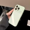 Minimalist Korean Style Large Window Glass Case Compatible with iPhone 16 Pro Max Apple 17 Phone Case 14/15 Full Coverage