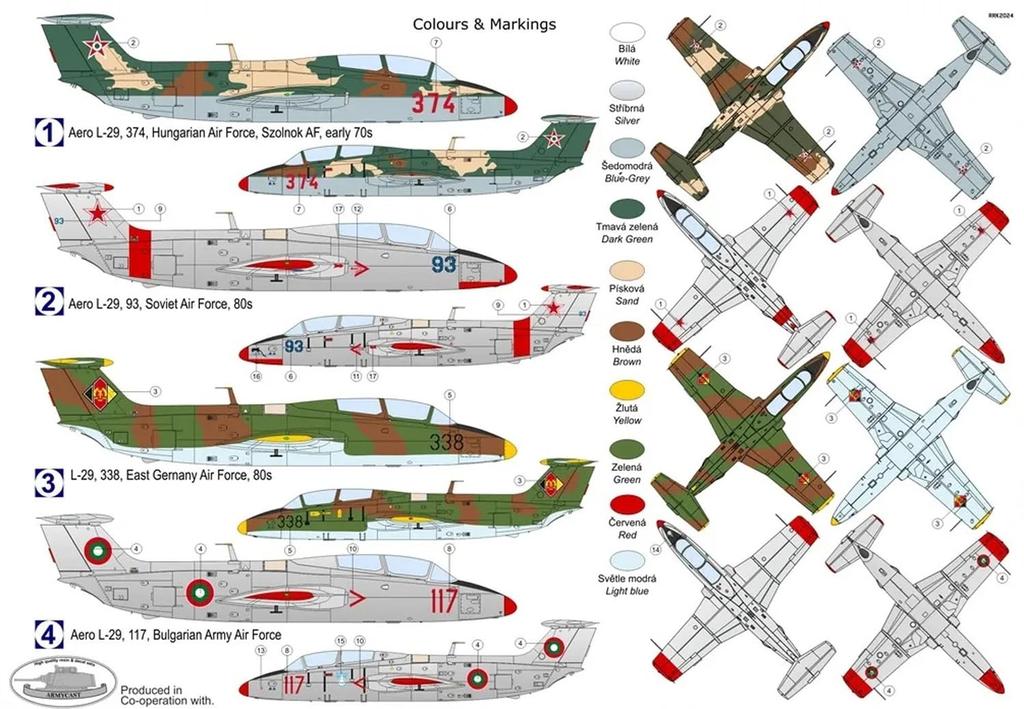 KP model Aero Delfin Warsaw Pact Plastic Model KPM0459 1/72 L-29