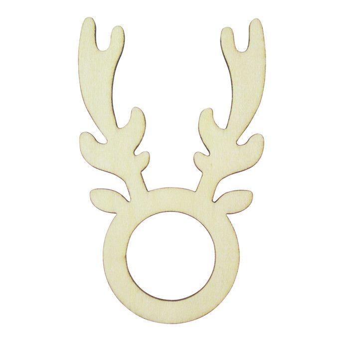 Rond de serviette Cerf 10x6 cm 2 pièces