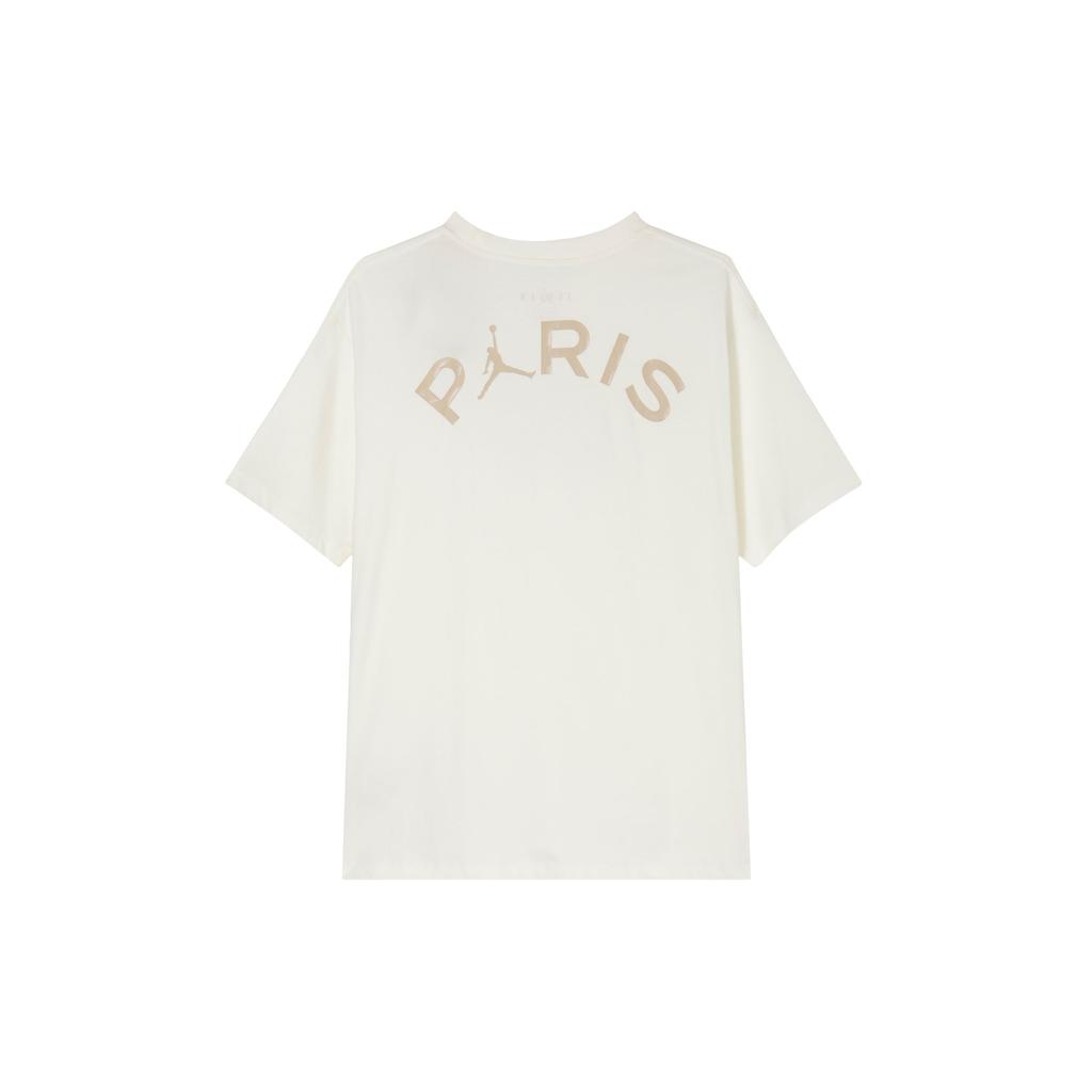 Jordan Paris Saint-Germain Football Print Solid Crew Neck Casual Short Sleeve T-Shirt SS24 Women Tops Sail FN5175-133