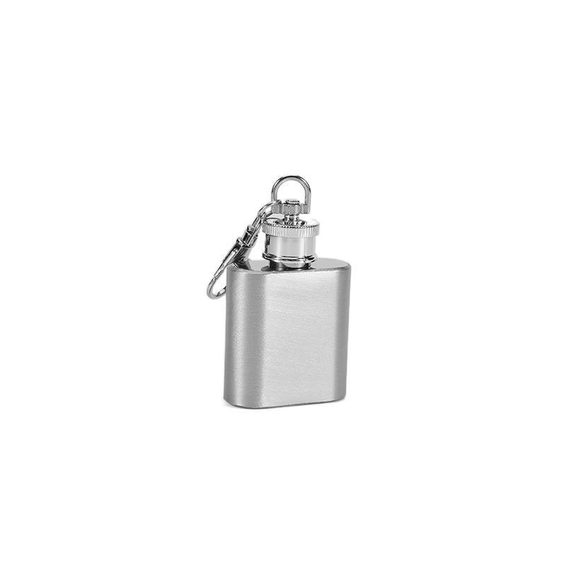 1 oz & 2 oz Natural Color Stainless Steel Portable Hip Flask