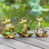 Resin Frog Statue Creative Miniatures Figurine Crafts Animal Sculpture  Rockery