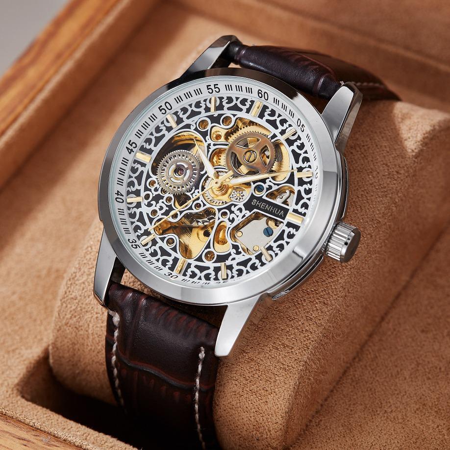 Senua Shenhua Herren Mechanische Uhr Mode High-End Hohl Retro Armband Automatische Mechanische Uhr