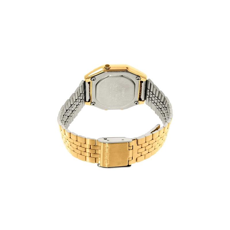 Casio VINTAGE series-L Digitalanzeige, Retro-Modetrend, digital, wasserdicht, Quarzwerk, Edelstahlarmband, Japanisch und LA680WGA-9B