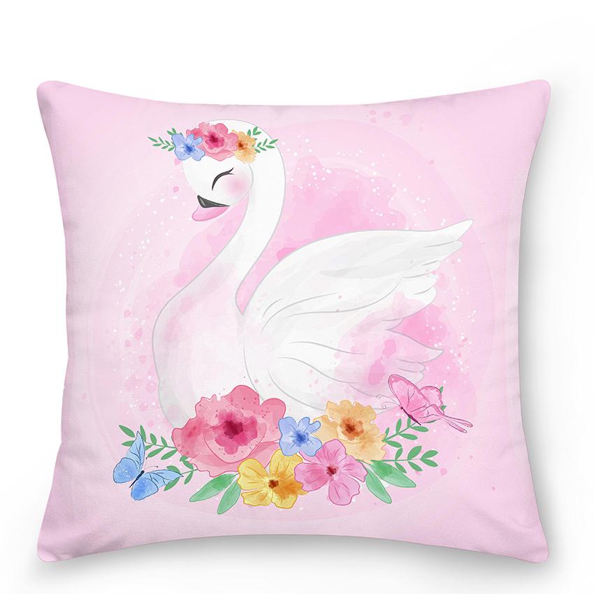 Bedroom Living Room Sofa Pillowcase Cute Panda Animal Print  Cartoon Cushion Cover Blue Home