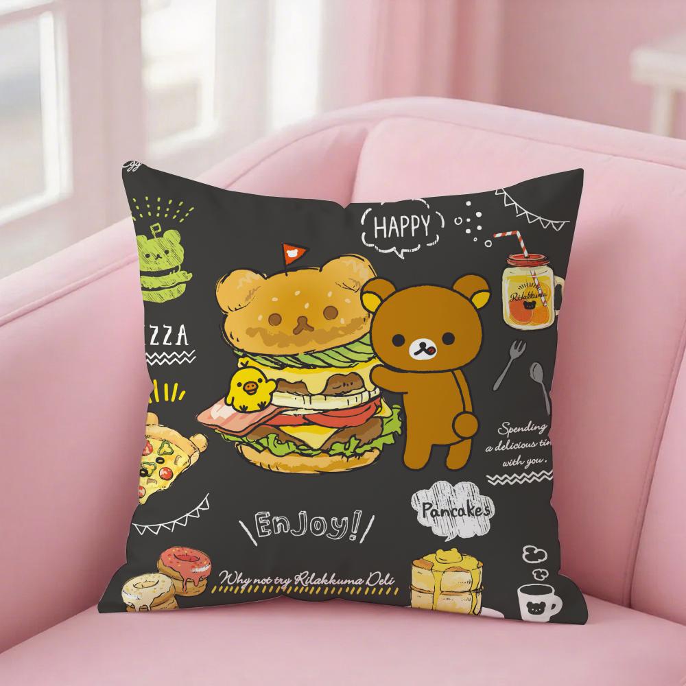 Япония R-Rilakkuma Милая Наволочка Квадратная Диванная с Наволочкой для Домашнего Использования 12x12Inch