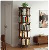 Solid Wood Rotating Multilayer Bookshelf for Kids - Against-the-Wall Storage Shelves for Living Room