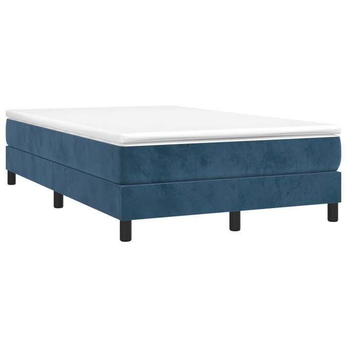 Maison Exclusive - Sommier à lattes de lit et matelas bleu foncé 120x190cm velours