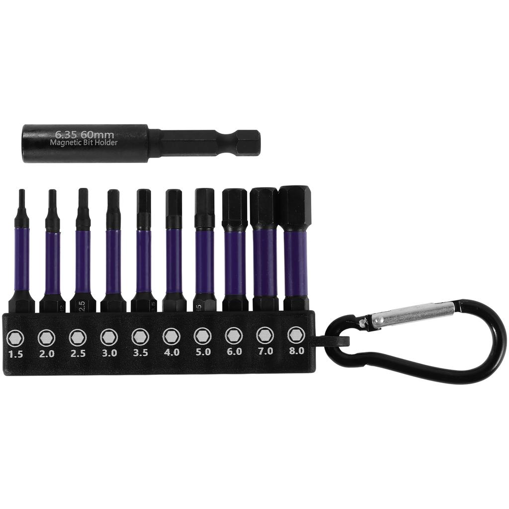 10 BUC Cheie Allen Magnetică cu Cap Hexagonal Biți Șurubelniță Electrică cu Cap Hexagonal Coadă Hexagonală 1/4 inch H1.5-H8 Acționare Burghiu Electric