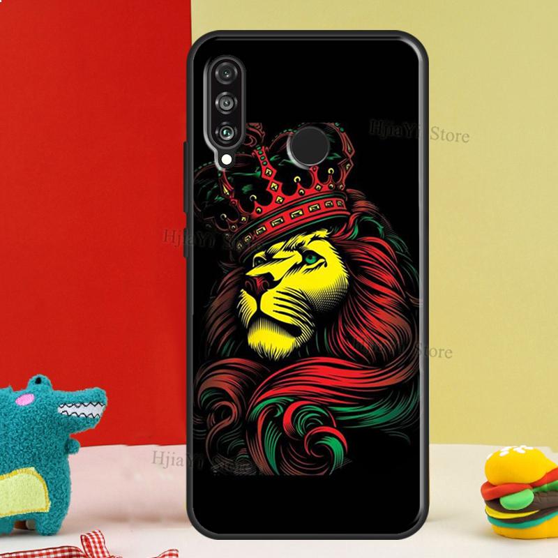 Rasta Löwe Reggae Bob Marleys Hülle Für Huawei P20 Lite P10 P30 P40 Mate 20 Pro Silikonhülle Für P Smart 2019 2021 Cover