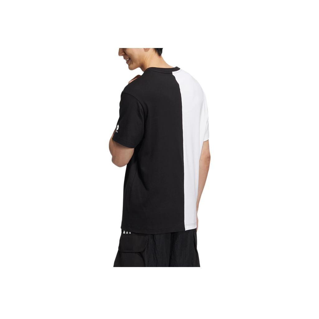 Adidas Neo Checkered Flag Print Colorblock Crew Neck T-Shirt Men Tops HN4745