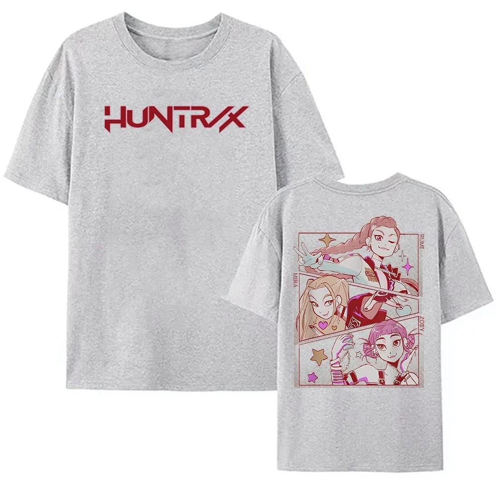 Women Tees KPop Demon Hunters Huntrix T-shirt Summer Loose Unisex Streetwear Hip Hop Fashion T Shirt Film Graphic Print Tshirts