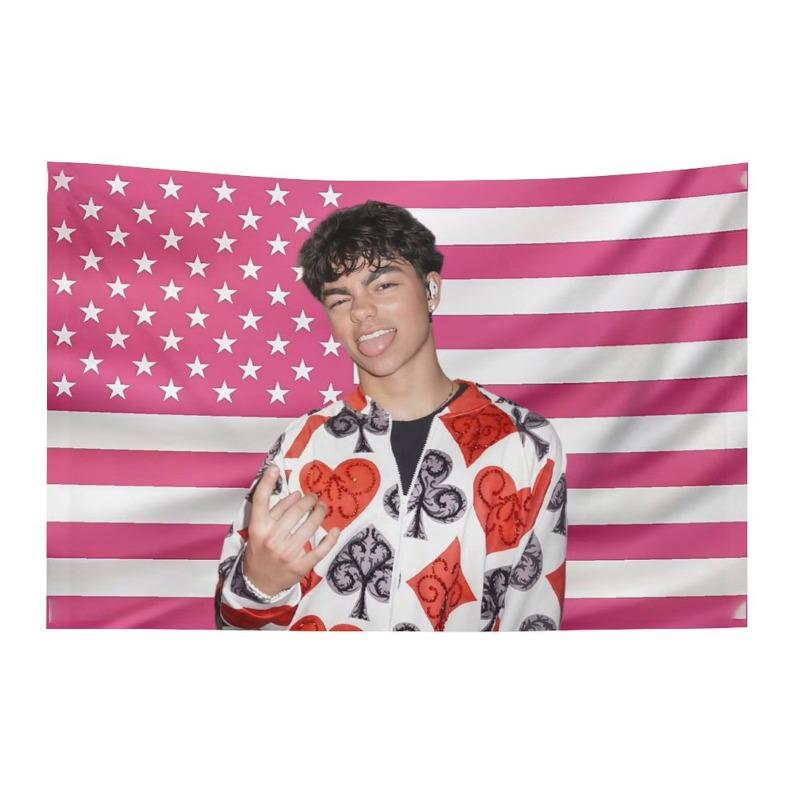 

1pc MMalachi Barton Pink American Flag Tapestry Teen Dorm Bedroom Fan Gift Wall Decor 74x94cm(29x37in)