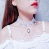Vintage Retro Women Bride Lace Statement Short Jewelry Choker Collar Bridal Necklace