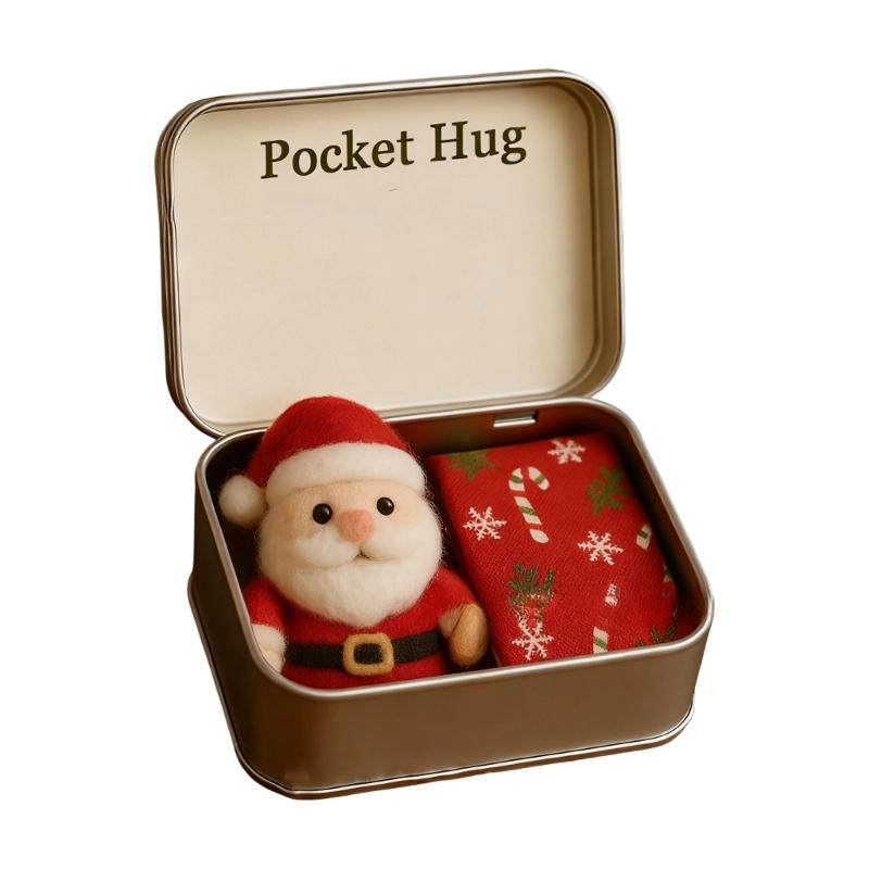 

Handmade Soft Holiday Pocket Hug Gift Pouch Seasonal Celebration Home Decoration Accessories Seasonal Ornament