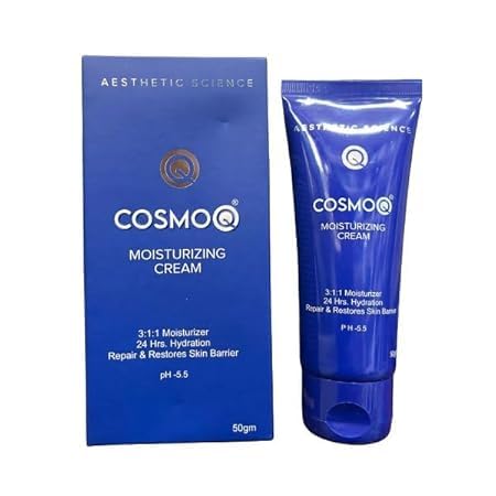 Cosmo Q Moisturizing Cream | Deep Hydration & Nourishment | Soft, Smooth & Healthy-Looking Skin | Daily Use Moisturizer for Dry & Normal Skin (50 g)