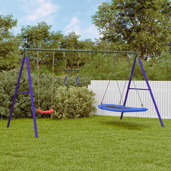 vidaXL Outdoor Game with Swing, Trapeze and Nest Swing