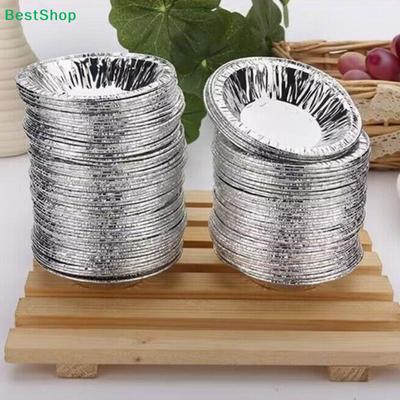 Disposable Aluminum Foil Egg Tart Molds - 50/100PCS Round Baking Cups for Tarts, Puddings & Mini Cakes