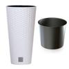 RATO DRTUS200 Tall Flowerpot with Insert | White