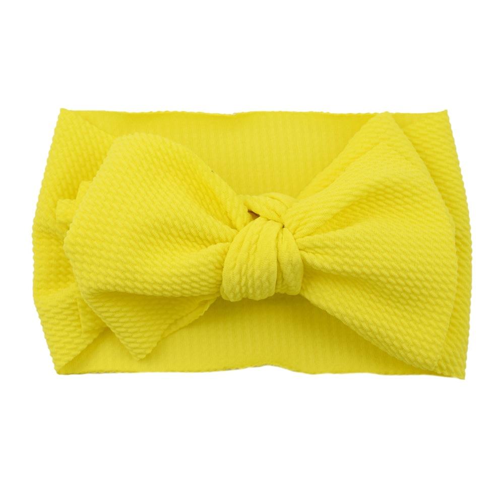 Solid Color Bowknot Baby Headband Sweet Headwear Kids Girls Boutique Elastic Protect Turban Headand Baby Hair Style Accessories