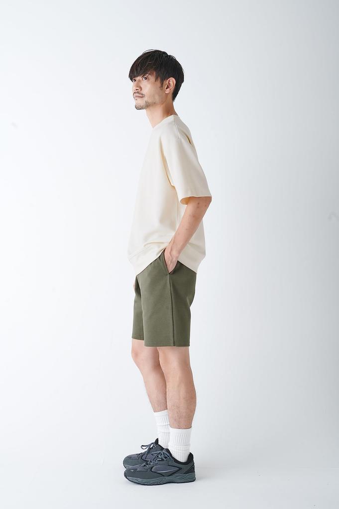 [Amazon Essentials] Double Face Sweat T-shirt Wide Fit Men's (Former Brand Name WHOLEPERSON) Off-White L