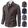 Cárdigan de Punto para Hombre Otoño Invierno Abrigo Suéter Ropa de Hombre Marrón Azul Marca de Lujo Botón Forro Polar Chaquetas de Punto para Hombre