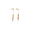 New Chinese Style High-end Ancient Style Titanium Steel Earrings New Chinese Style Retro Temperament Natural Stone Tassel Earrings