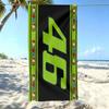 1 Stück V-Valentino R-Rossi 46 Motogp Strandtuch Mikrofaser Weich Schnelltrocknend Vr46 Racing Print Badetuch Für Fans Schwimmen Outdoor