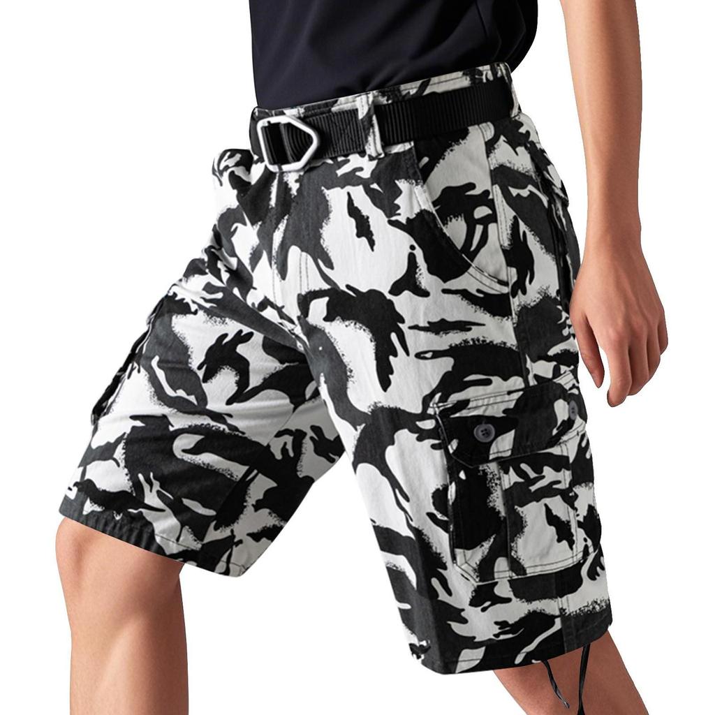 Heren Zomer Werkkleding Shorts Losse Casual Vijfpuntsbroek Heren Zomer Camouflage Casual Cargo Shorts