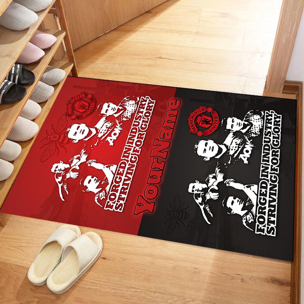 Manchester Personalized Text Carpet Perfect for Foyer Hallway Game Room Living Rooms Antislip Carpet Anime Office Decor