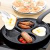 4 Grids Fried Egg Pan Non-Stick 4in1 Cast Iron Egg Cooker Anti-scald Single Handle Frying Pan Breakfast Egg Burger Omelette Pot