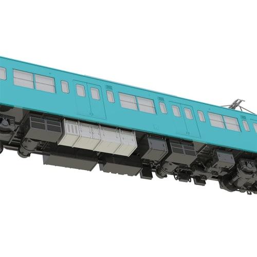PLUM 1/80 Scale JR East 201 Series DC Electric Car Keiyo Line Moha 201 & Moha 200 Display Model, Unpainted Assembly Plastic Kit, PP132