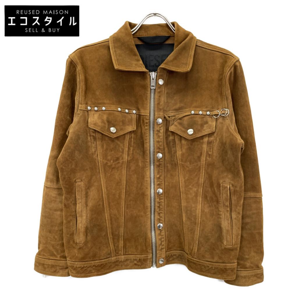 Diesel Brown Studded Suede Western Jacket Jacket S BrownUsed