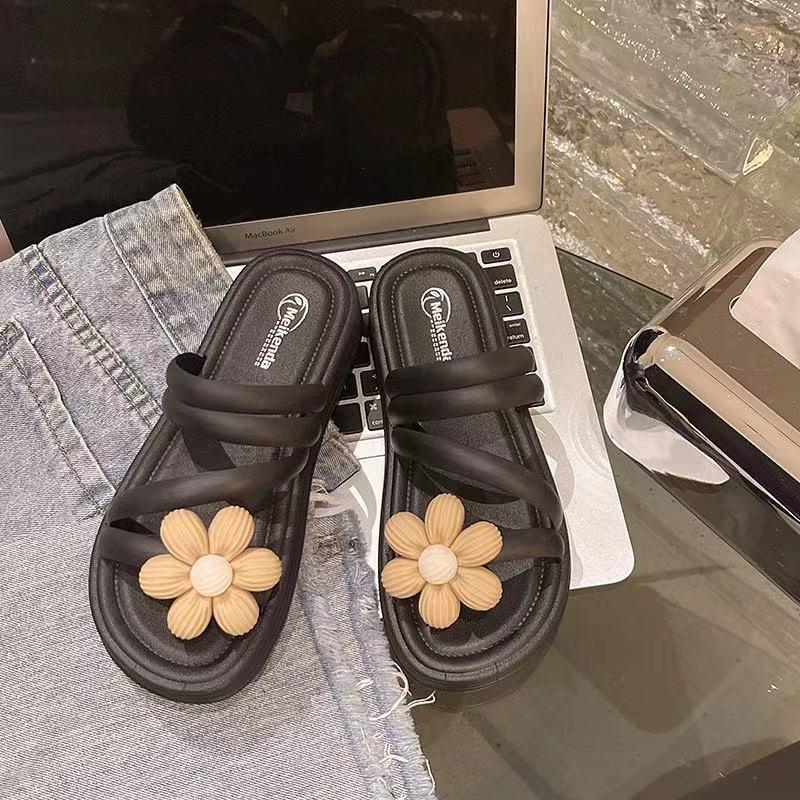 

Женские летние сандалии 2023 года: Милый цветочный дизайн, толстая подошва, универсальные для прогулок и пляжа 36-37 [Run small, order one size up]