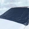 Car Front Windshield Snow Cover Magnet Design Easy Install Foldable Lightweight Auto Windshield Ice Cover Truck Van Protection