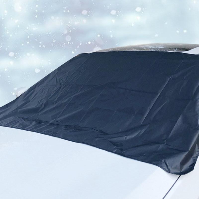 Car Front Windshield Snow Cover Magnet Design Easy Install Foldable Lightweight Auto Windshield Ice Cover Truck Van Protection