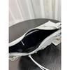 New high-end locomotive bag pleated rivet crescent bag Spice girl bag crossbody shoulder handbag bag female