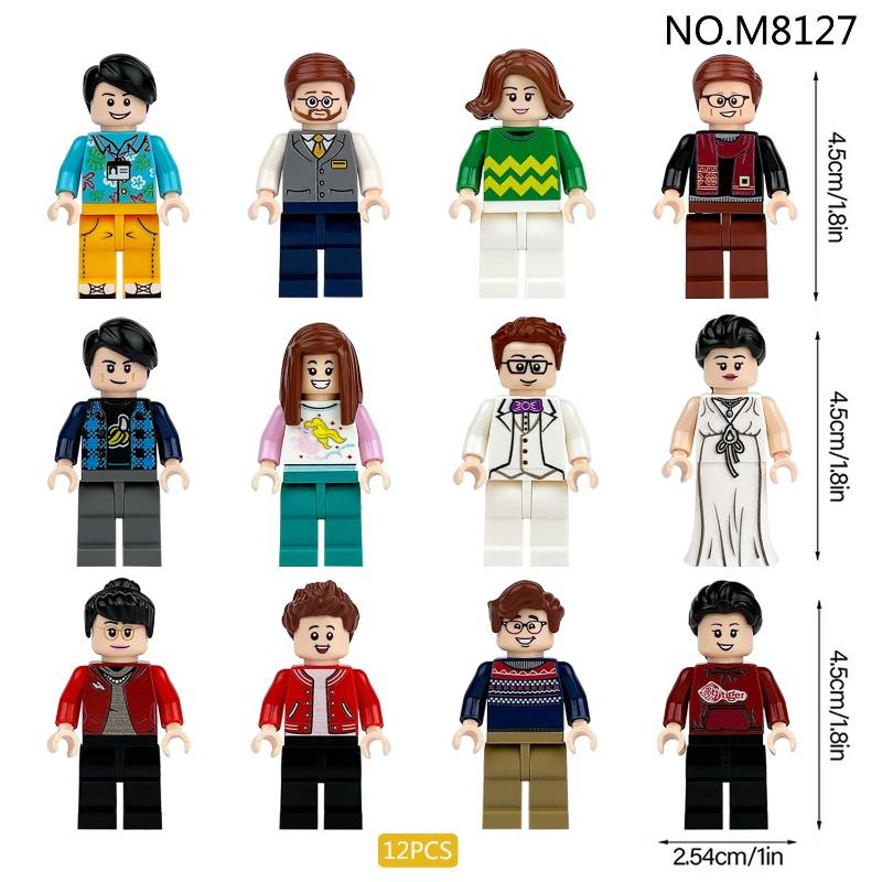 M8127 Splicing Building Block Toy Tour Group Figurine Student Teacher Children Small Particle Building Block Toy