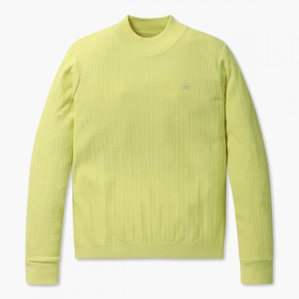 Munsingwear Women Soft Touch Mock Neck Knit Yellow Mp322lsw93 LYEL_LEMON-YELLOW/S